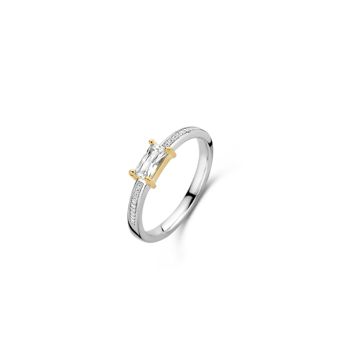 Anello Solitario Ti Sento Milano | Zircone taglio Baguette | 12248ZY