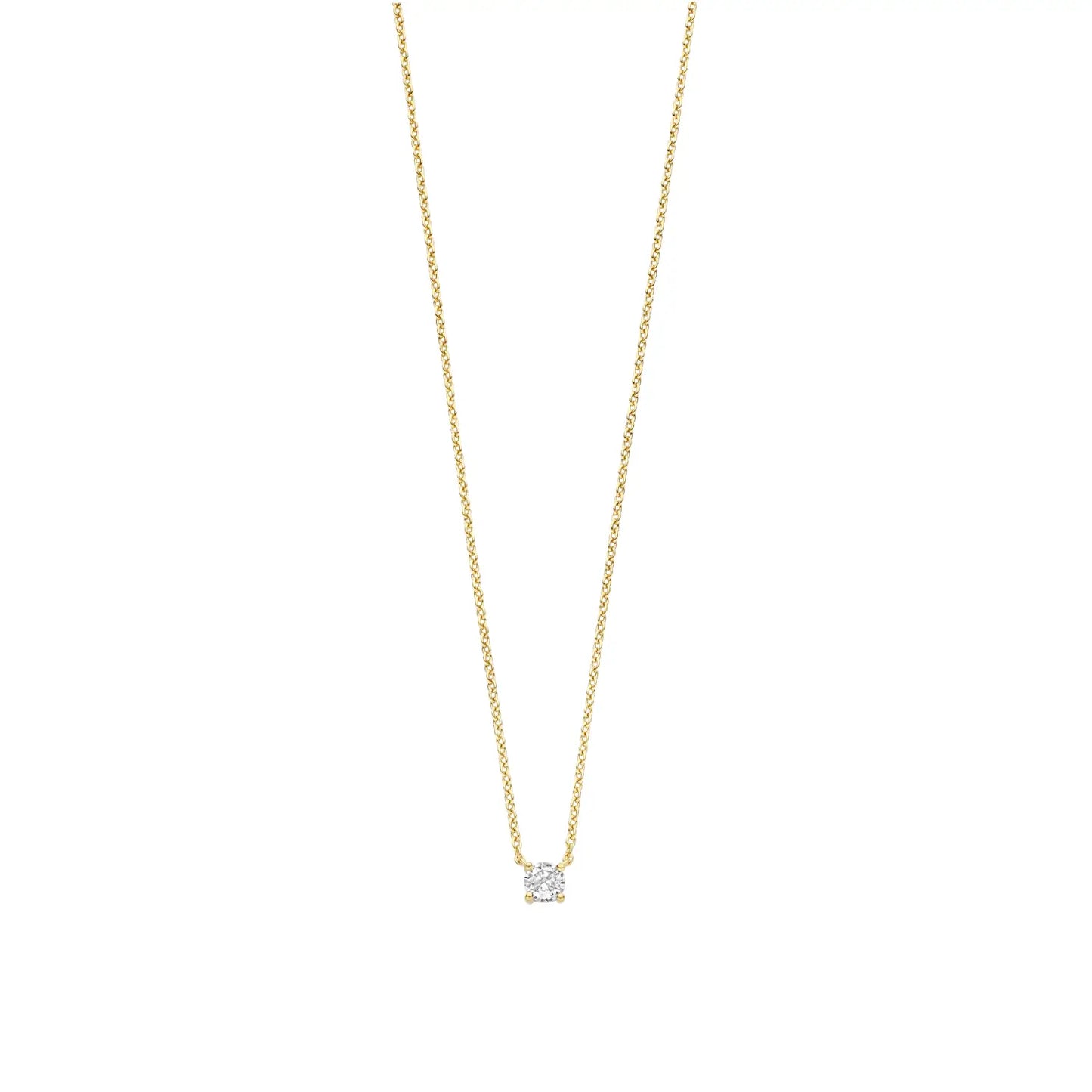 Collana Dorata con Zircone Punto Luce Ti Sento Milano | 3894ZY