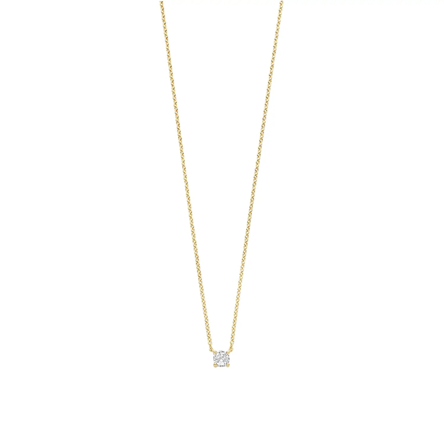 Collana Dorata con Zircone Punto Luce Ti Sento Milano | 3894ZY