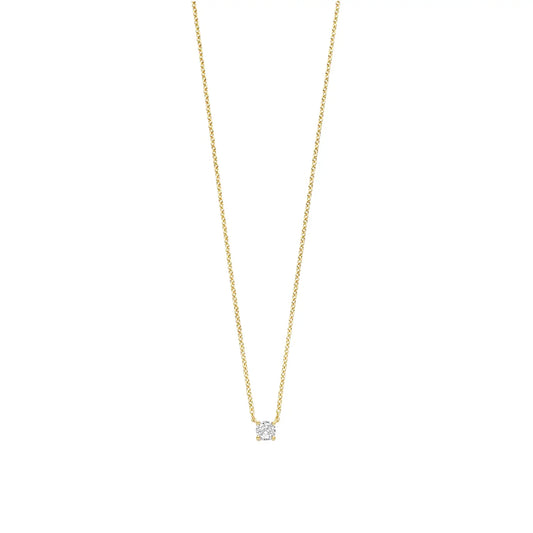 Collana Dorata con Zircone Punto Luce Ti Sento Milano | 3894ZY