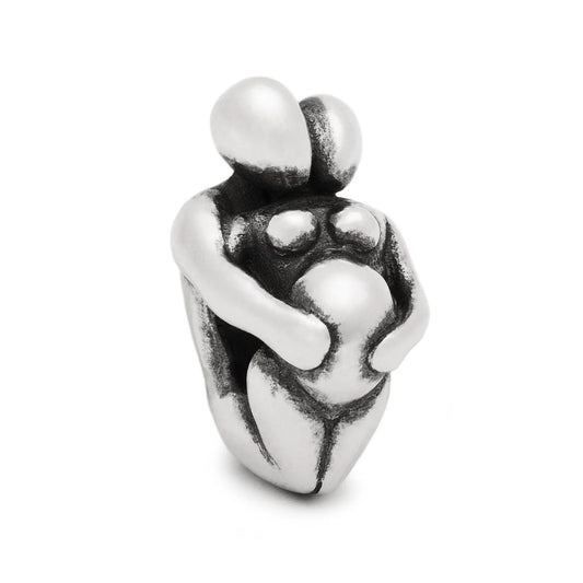 Attesa Trollbeads | Beads in argento che raffigura una felice coppia abbracciata in attesa della futura nascita | TAGBE-50012