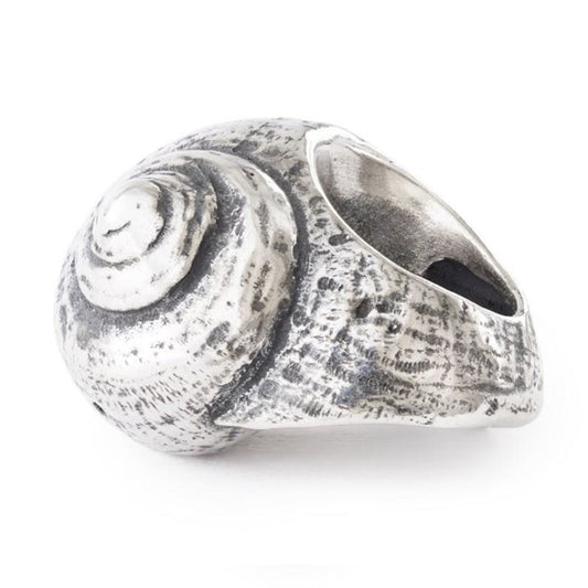 Canto dell'Oceano Trollbeads | Beads in argento che raffigura la spirale di una conchiglia | TAGBE-20306
