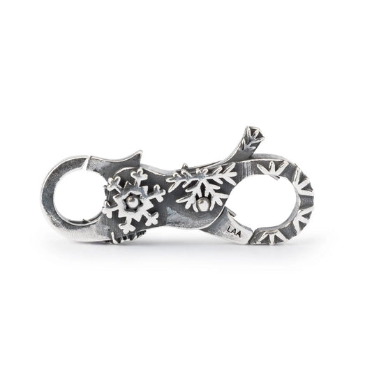 Chiusura Fiocchi di Neve Trollbeads | Chiusura in argento 925 con fiocchi di neve realizzati a mano | TAGLO-00110
