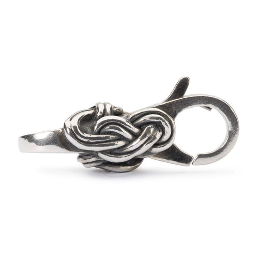 Chiusura Nodo Savoia Trollbeads | Chiusura in argento su cui è realizzato a mano un nodo Savoia | TAGLO-00062