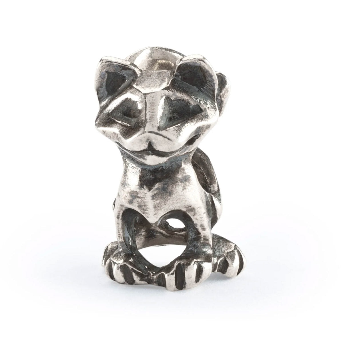Cuor di Leone Trollbeads | Beads a forma di gattino con un cuoricino creato dalle sue zampette. | TAGBE-10271