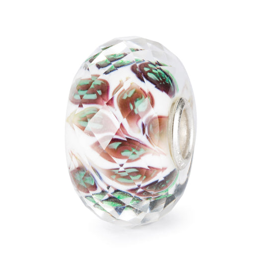 Giardino degli Affetti | Beads in vetro sfaccettato trasparente con sfumature neri e verdi. | TGLBE-30120