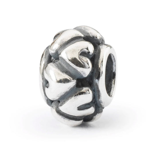 Insieme Trollbeads | Beads in argento, ovale, formato da piccoli cuori | TAGBE-20254