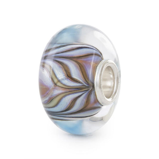 Marea Trollbeads | Beads in vetro a strisce celesti e viola | TGLBE-20463