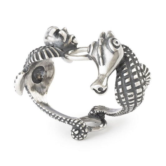 Pendente Guardiani del Mare Trollbeads | Pendente formato da due cavallucci marini che si abbracciano | TAGPE-00098
