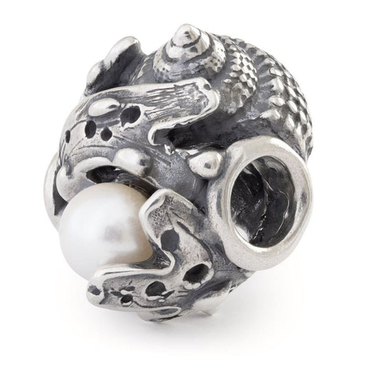 Promessa dell'Oceano Trollbeads | Beads in argento che raffigura una conchiglia e delle alghe marine | TAGBE-00313