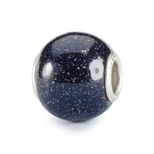 Riflesso dell'Oceano Rotondo | Beads in vetro sferico di colore blu scuro. | TGLBE-20397