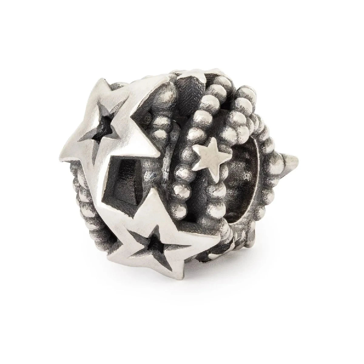 Stella dei Desideri Trollbeads | Beads in argento a forma sferica con stelle di varie dimensioni | TAGBE-30202