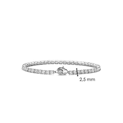 Bracciale in Argento e Zirconi bianchi