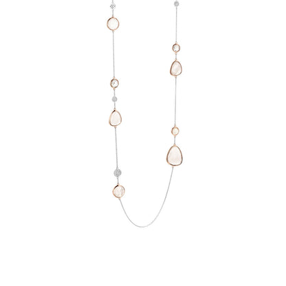 Collana lunga in argento e pendenti