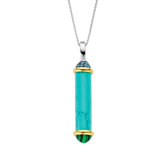 6802TQ - Pendente in Turchese e Malachite TI SENTO-Milano