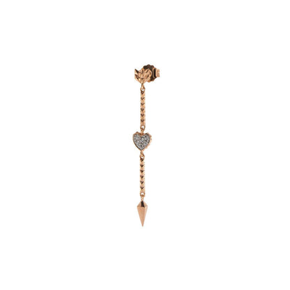 Mono-orecchino pendente freccia e cuore | Rue des Mille |  ORZ-FRE LAN - FdM Easy