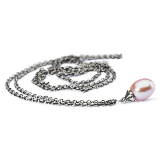 Collana d'argento con Perla Rosa | Trollbeads | TAGFA-00051 - FdM Easy