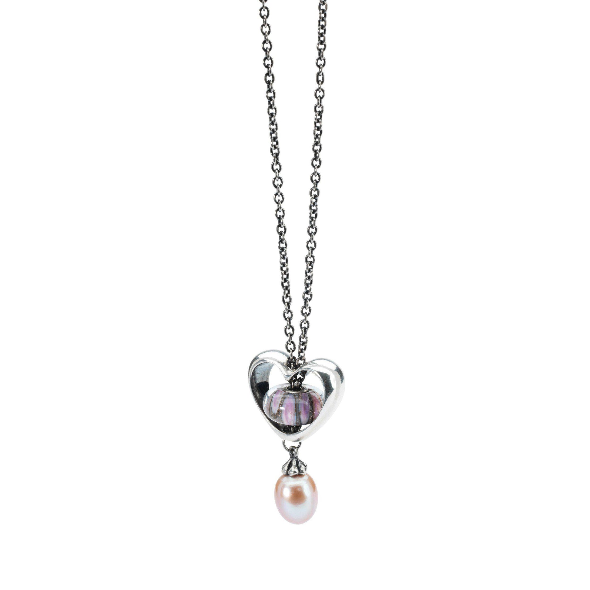 Collana d'argento con Perla Rosa | Trollbeads | TAGFA-00051 - FdM Easy