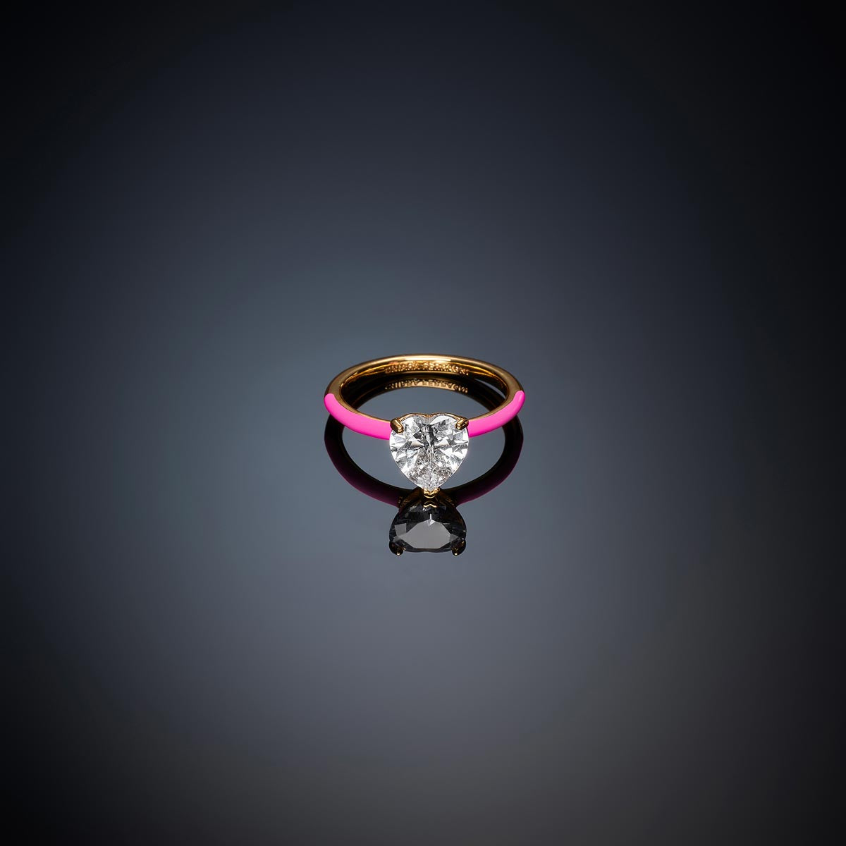 Anello solitario ROSA