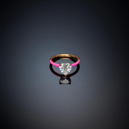 Anello solitario ROSA