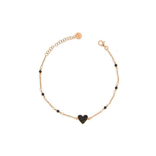 Bracciale Cuore Zirconi Catena Argento