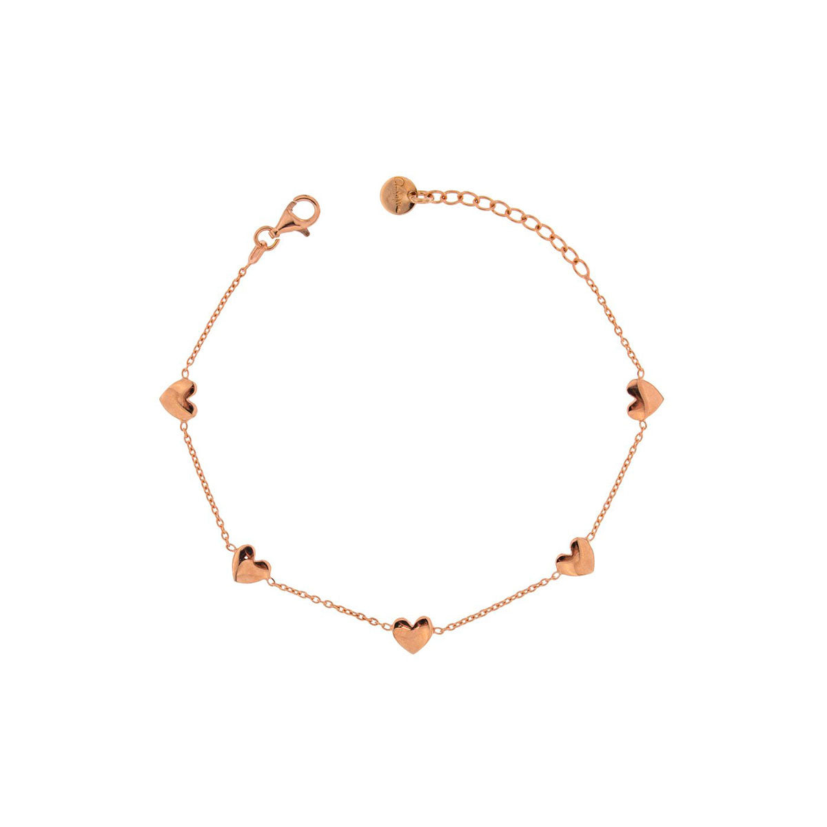 Rue des Mille - Bracciale in argento con 5 cuori lisci, BR-CAT 5CUO