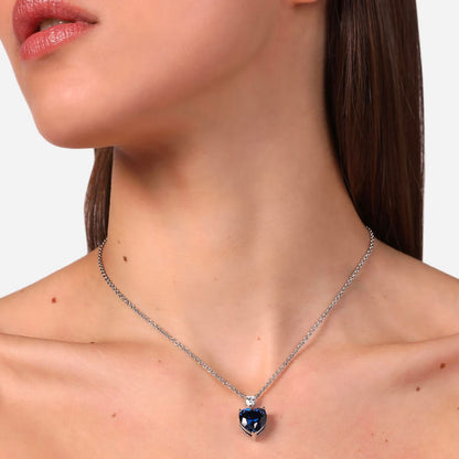 Collana Cuore Blu DIAMOND HEART