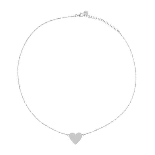 Rue des Mille - Girocollo Cuore Argento rodiato, GR-001 CUO RH