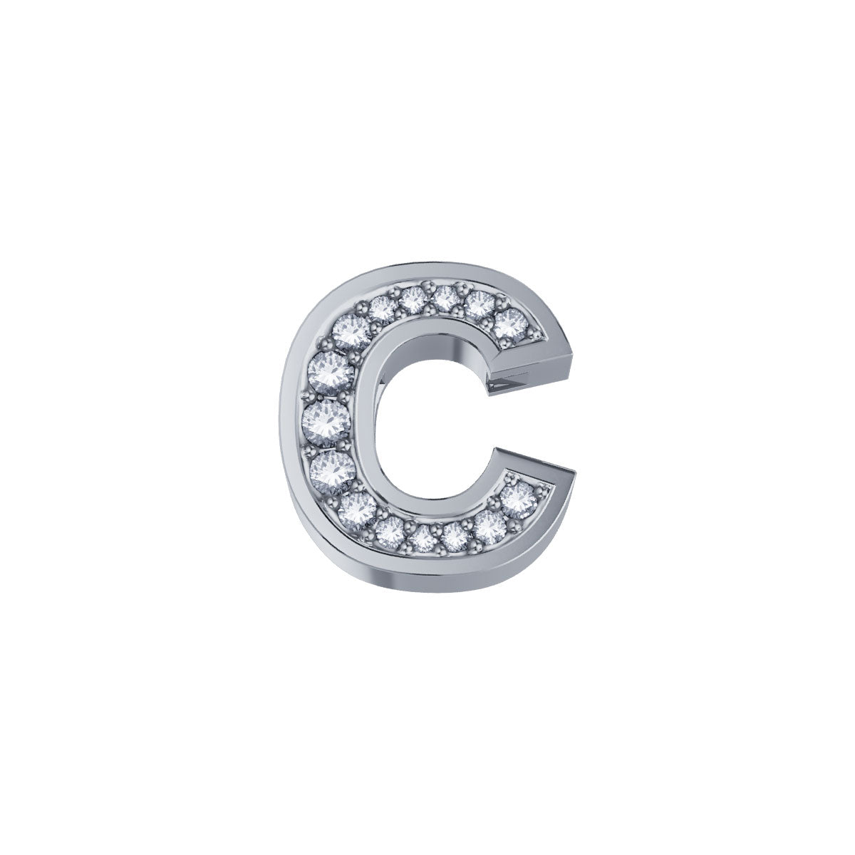 Lettera C ELEMENTS in Oro Bianco e Diamanti | DCHF3319C.002