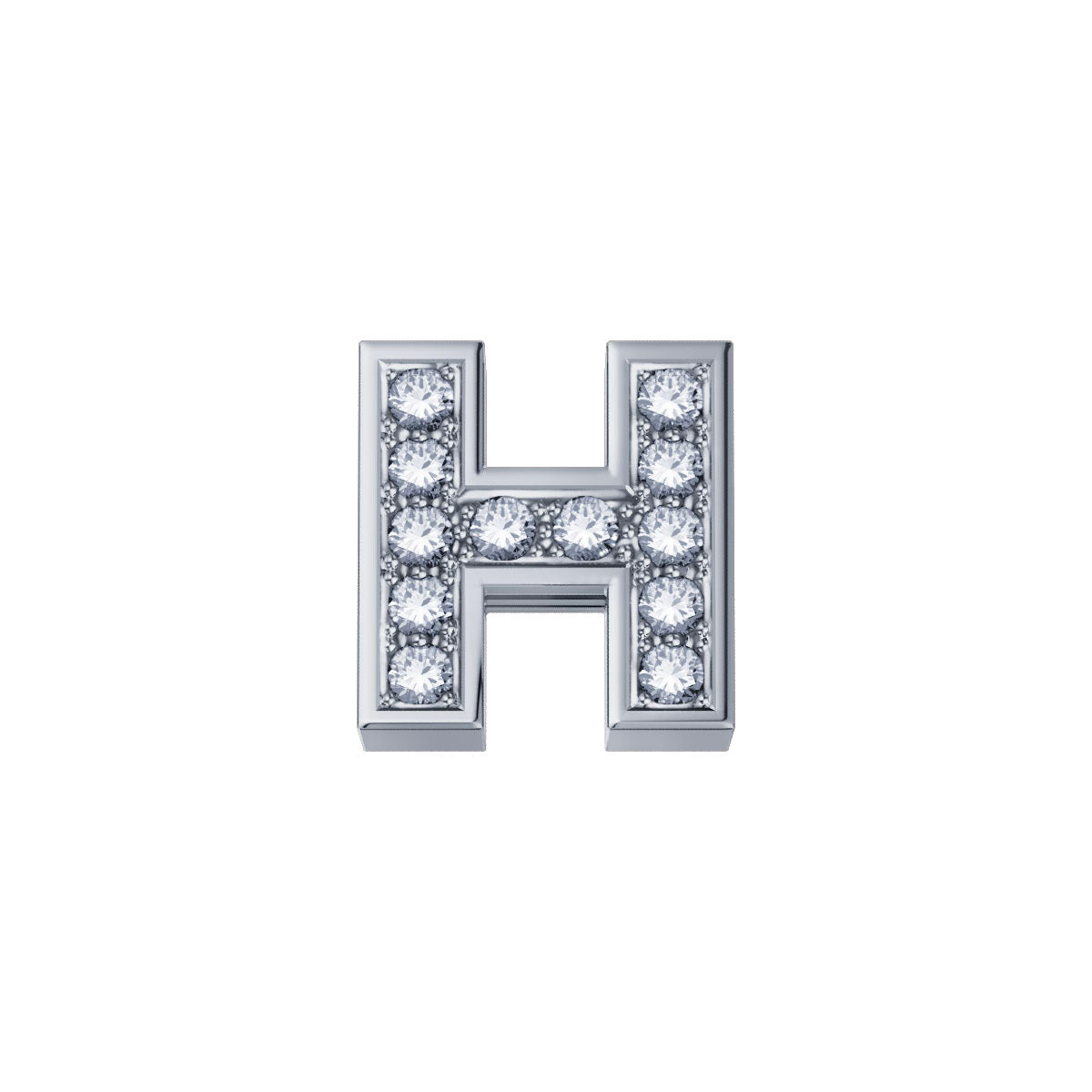 Lettera H ELEMENTS in Oro Bianco e Diamanti | DCHF3319H.002