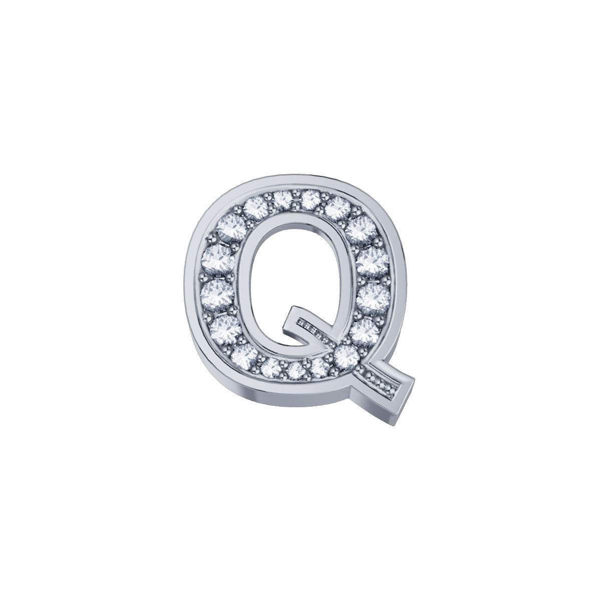 Lettera Q ELEMENTS in Oro Bianco e Diamanti | DCHF3319Q.002