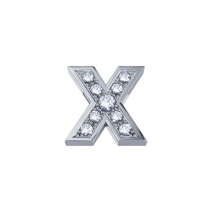 Lettera X ELEMENTS in Oro Bianco e Diamanti | DCHF3319X.002
