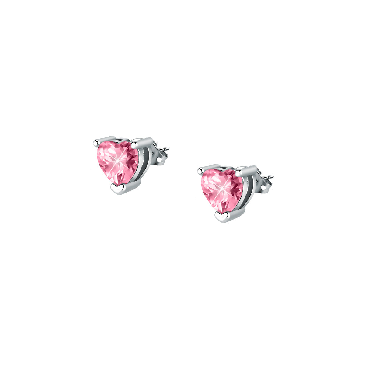 Orecchini a cuore Zircone rosa