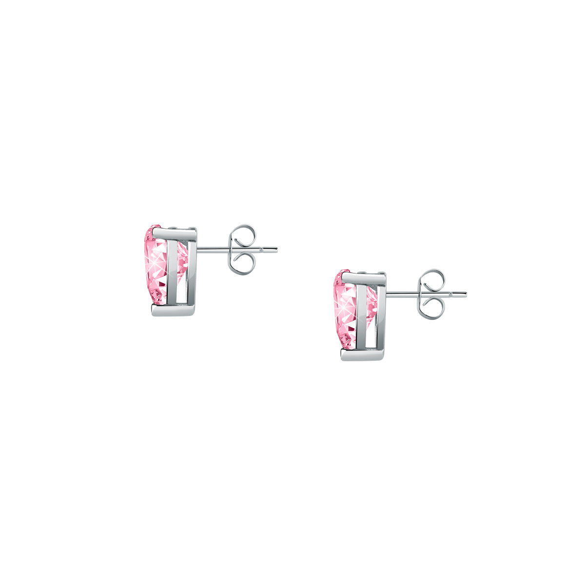 Orecchini a cuore Zircone rosa