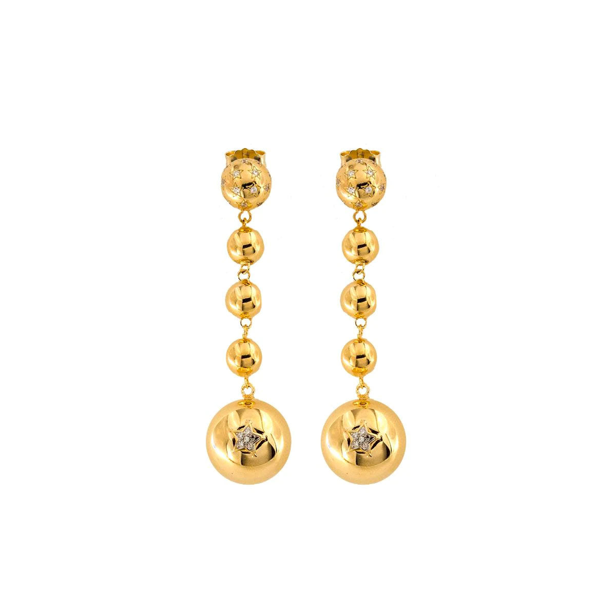 STARBALL - Rue des Mille | Orecchini con SFERE ELETTROFORMATE pendenti