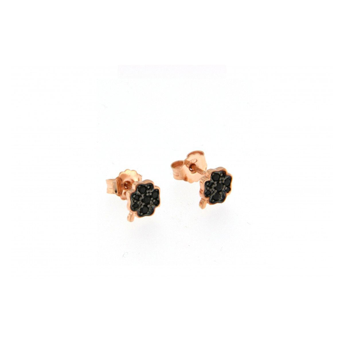 Rue des Mille - Orecchini Lobo Quadrifoglio Zirconi Argento, ORZ LOB MIC B QUAD
