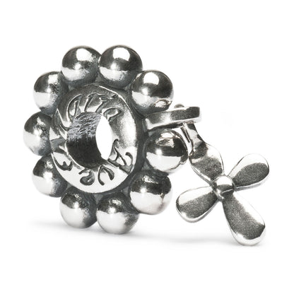 Rosario è formato da un piccolo cerchio su cui è inciso "Ave Maria" e da 10 sfere d'argento. Tra le palline un crocifisso completa il beads in argento.