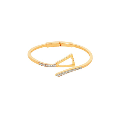 IVY GOLD è il bracciale rigido placcato in oro giallo e pavé di zirconi disegnata da Valentina Ferragni.